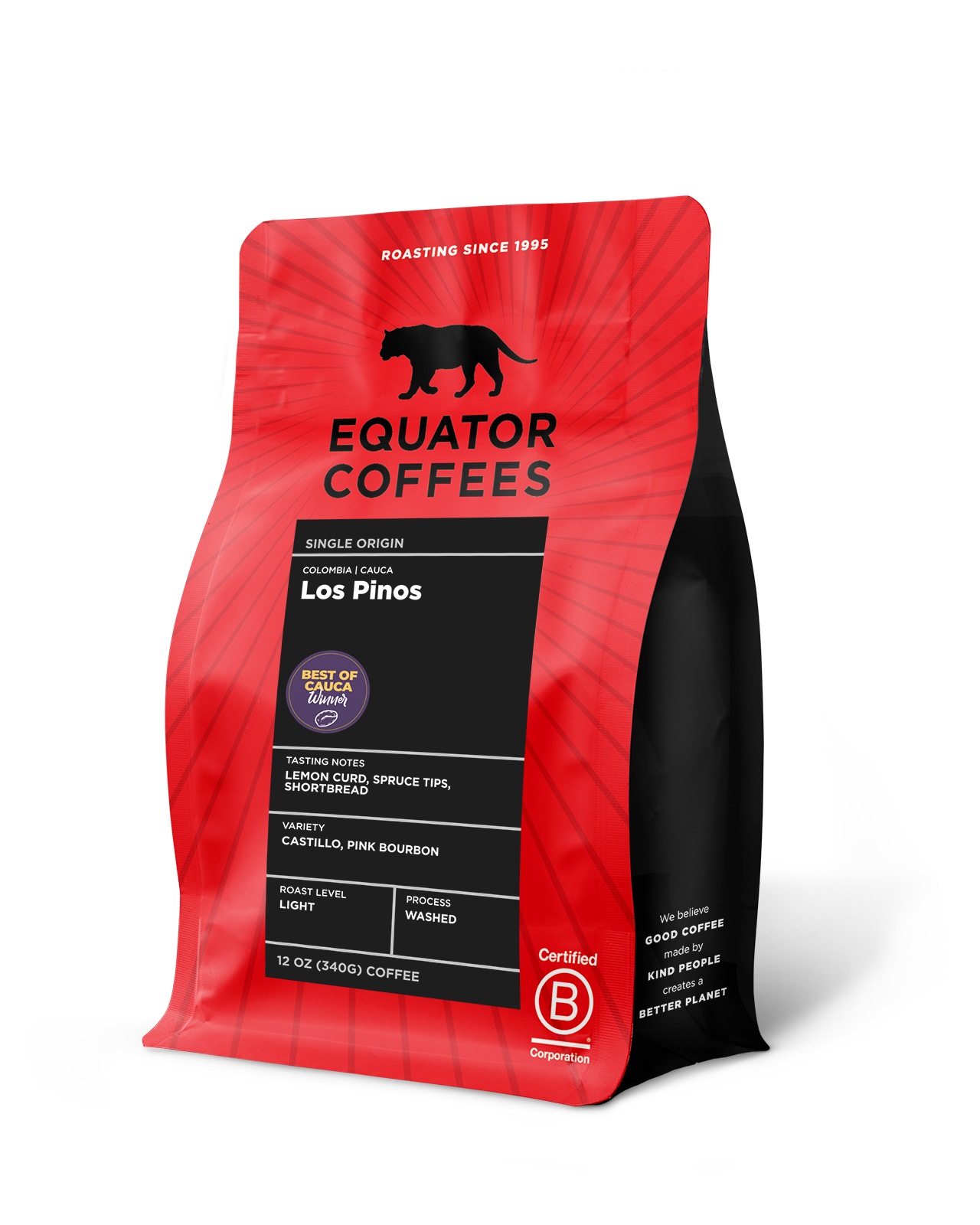 Colombia Los Pinos | 12oz bag of whole bean coffee | Equator Coffees