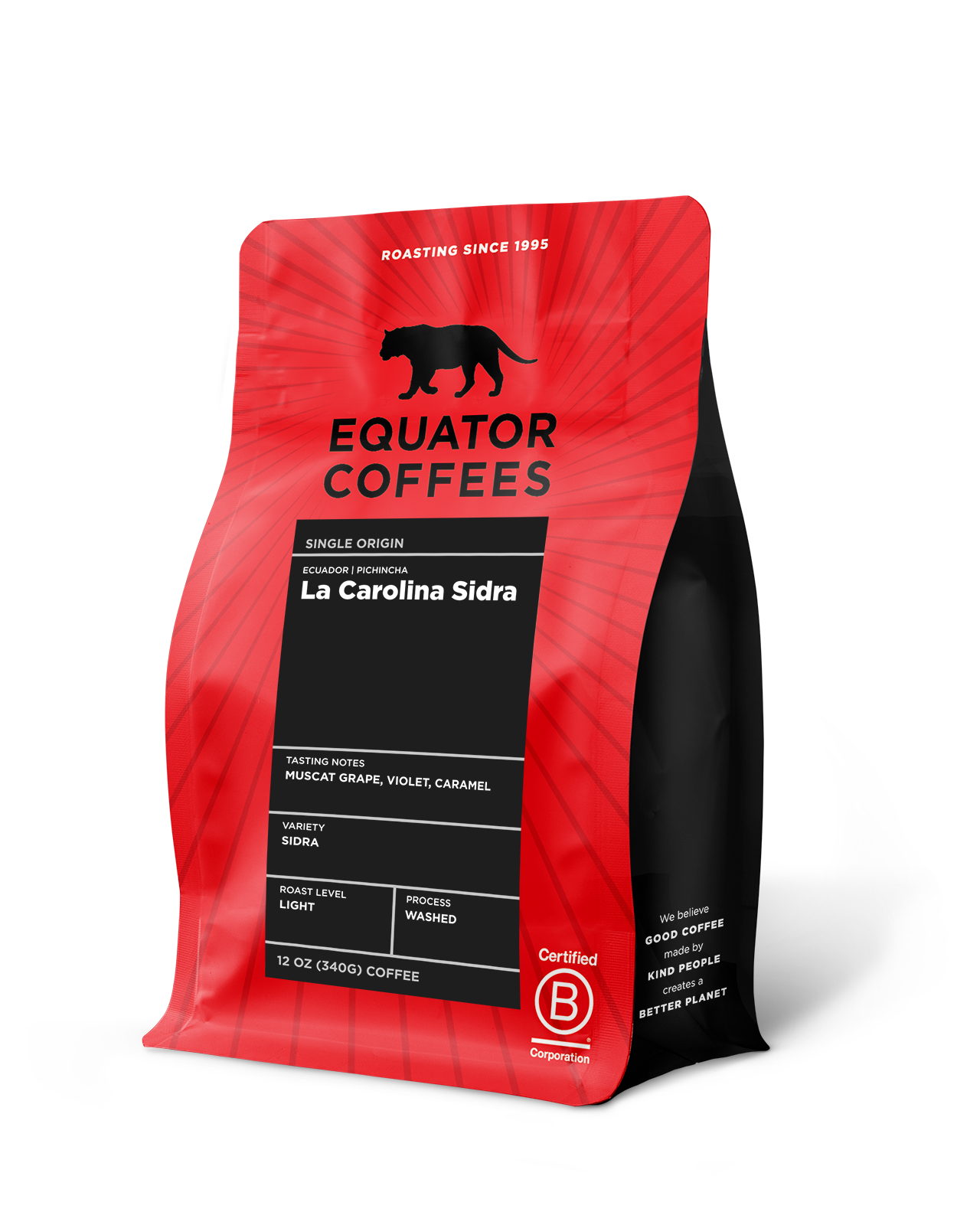 Ecuador La Carolina Sidra | 12oz bag of whole bean coffee | Equator Coffees