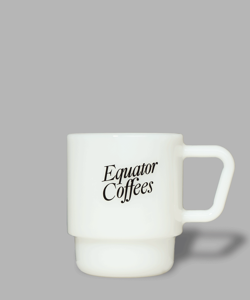 Equator Retro Milk Glass 8oz | Rotating GIF | Equator Coffees