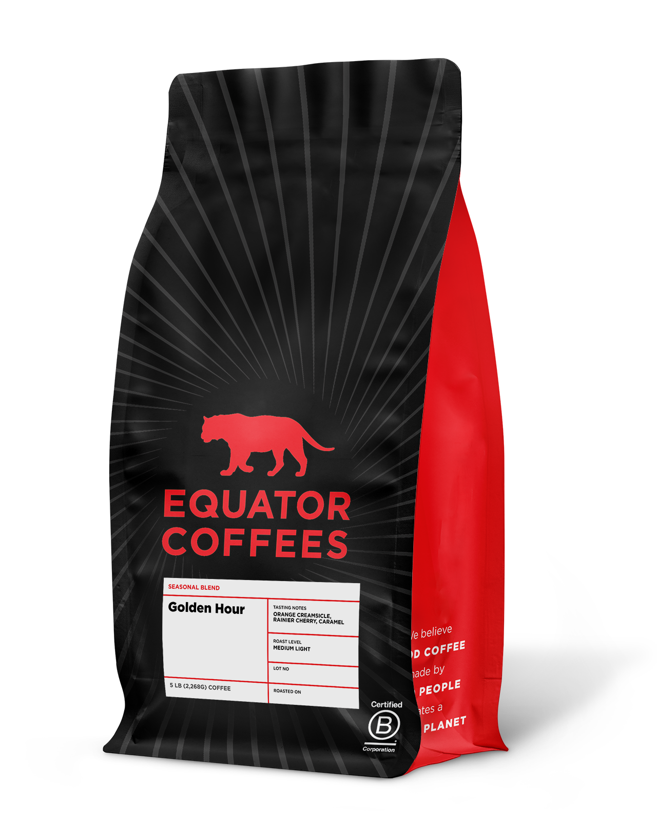 Golden Hour Blend | 5lb bag of whole bean coffee | Equator Coffees