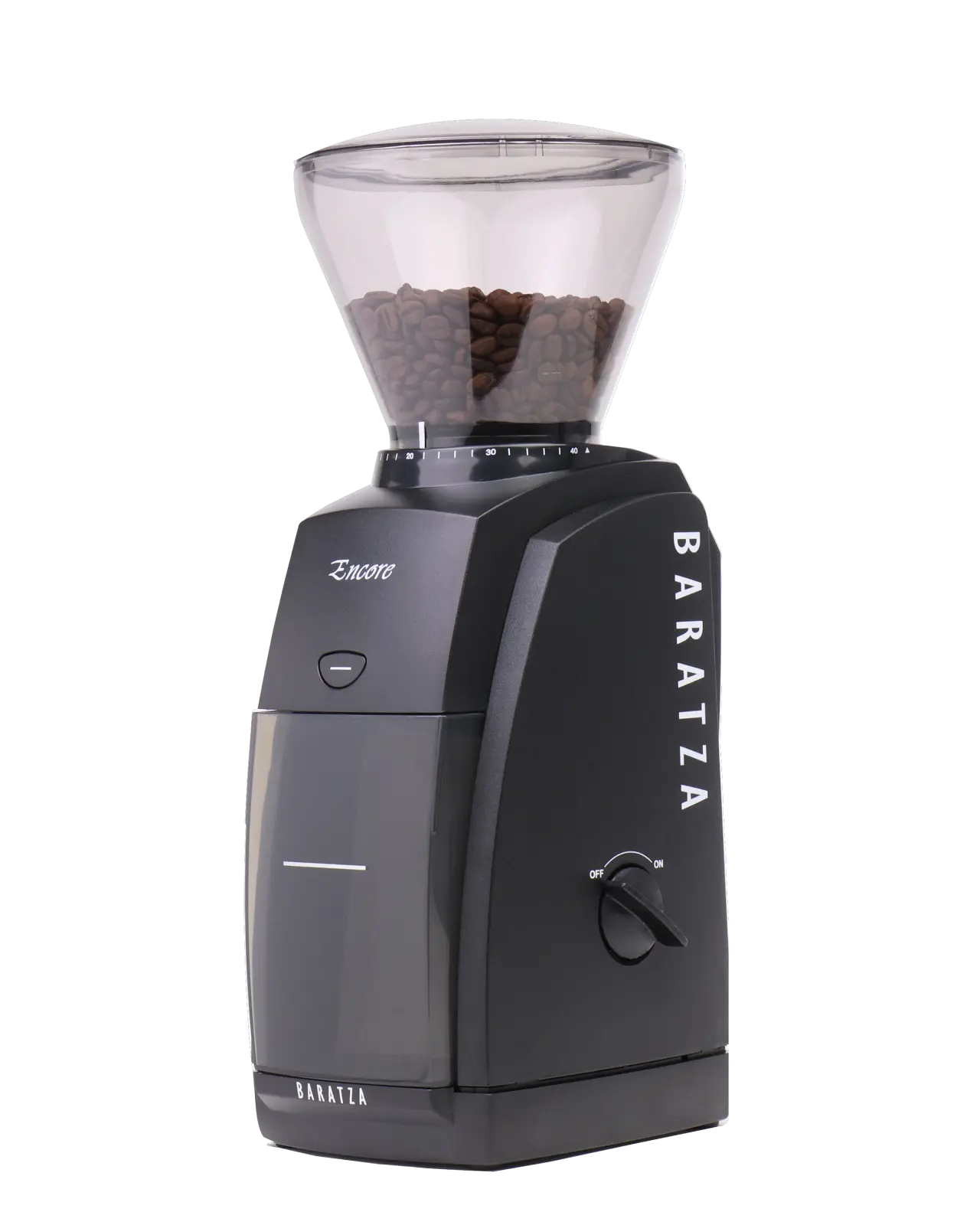 Baratza Encore Coffee Grinder Black | Left Angle | Equator Coffees