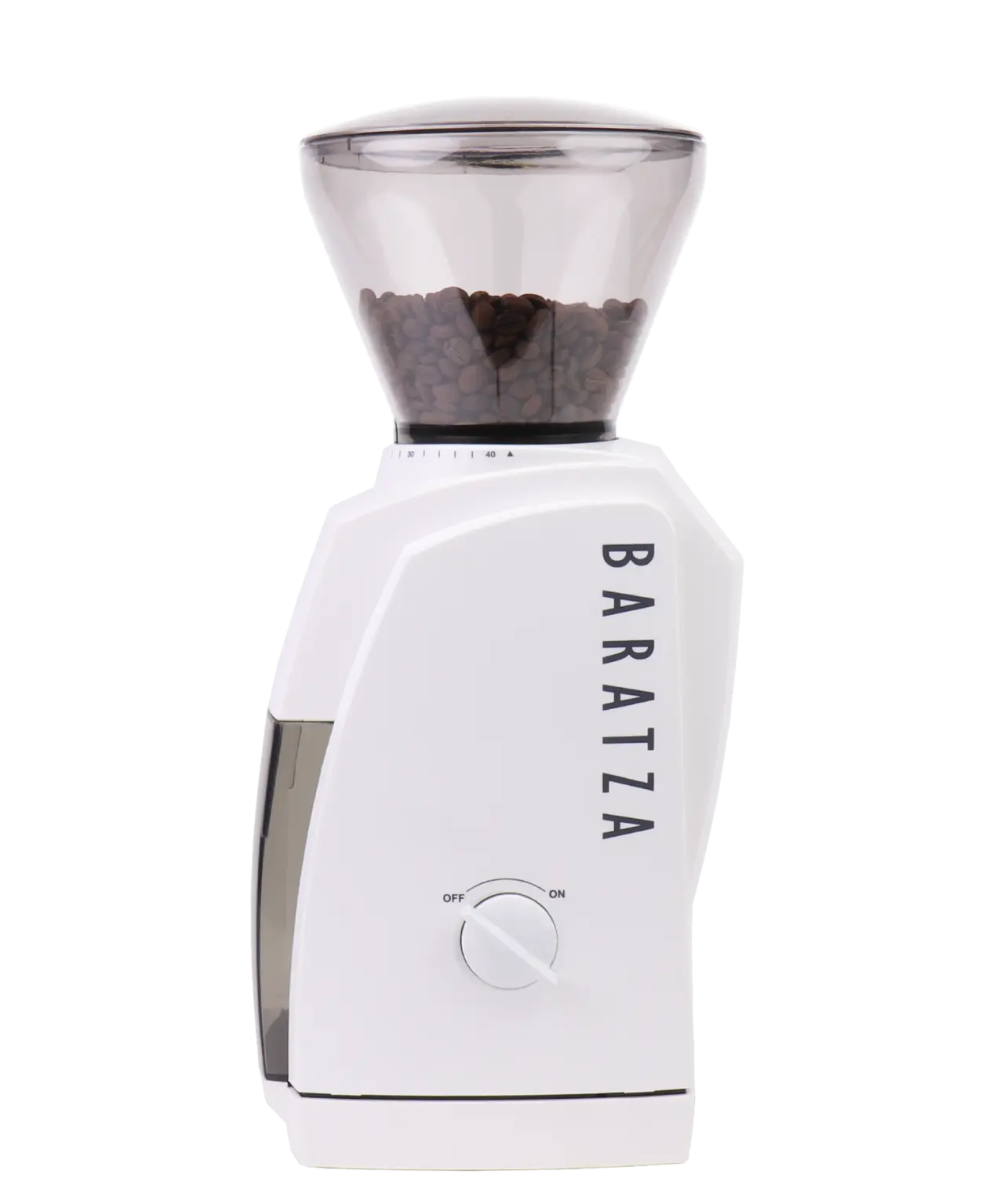 Baratza Encore Coffee Grinder White | Left Side | Equator Coffees