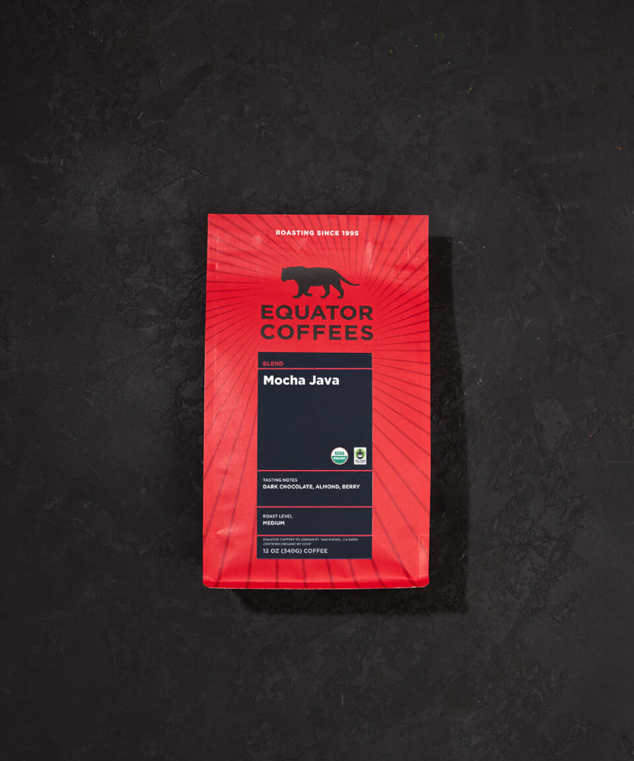 Curated Coffee Blend Subscription | Roaster Blend | Coffee Roastery Blend Subscription | Whole Bean Coffee Subscription | Dark Roast Coffee Subscription | Medium Roast Coffee Subscription | Coffee Blend on Black Background | Equator Coffees