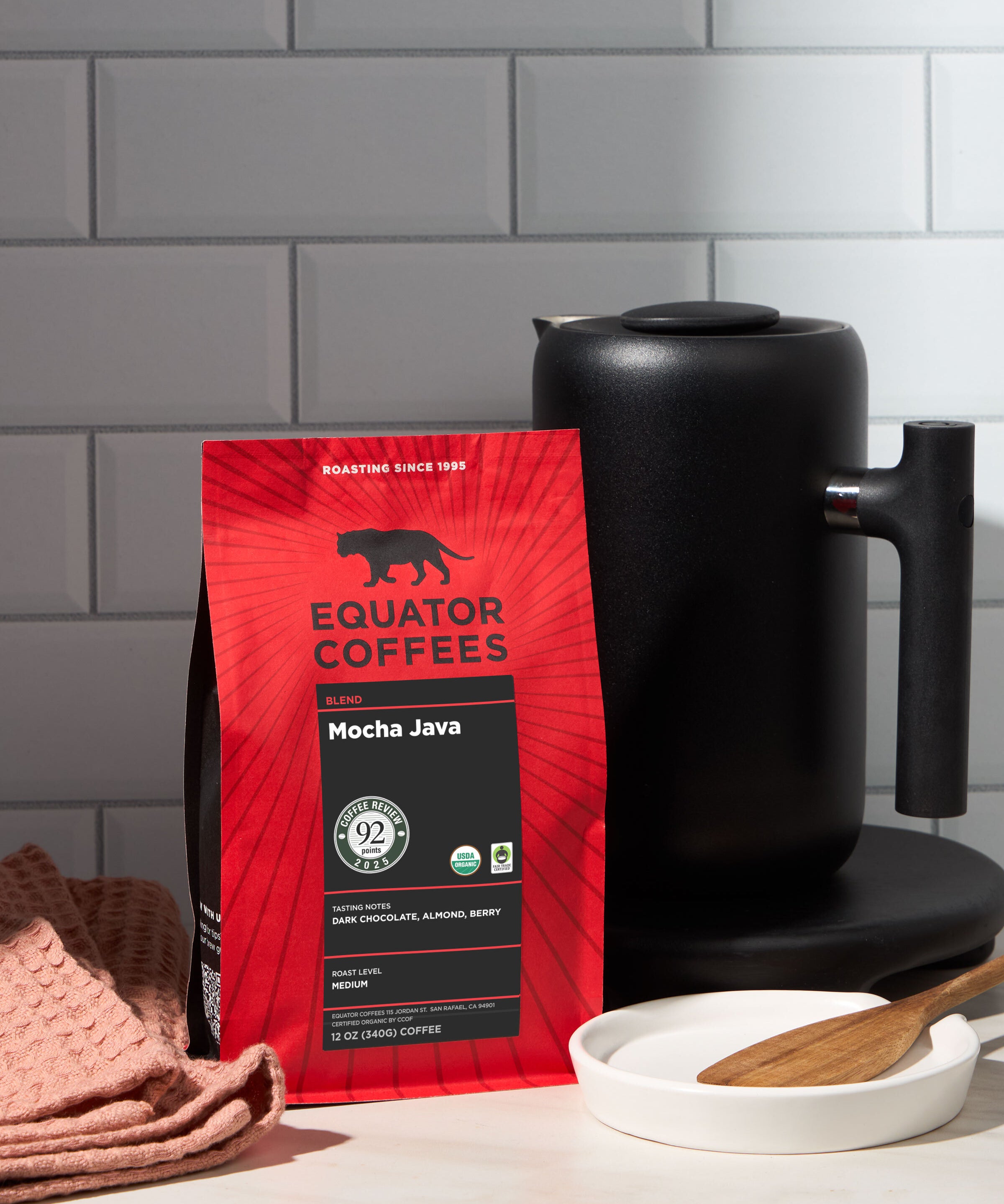 Curated Fair Trade and Organic Coffee Subscription | 12oz bag of whole bean organic coffee | Equator Coffees