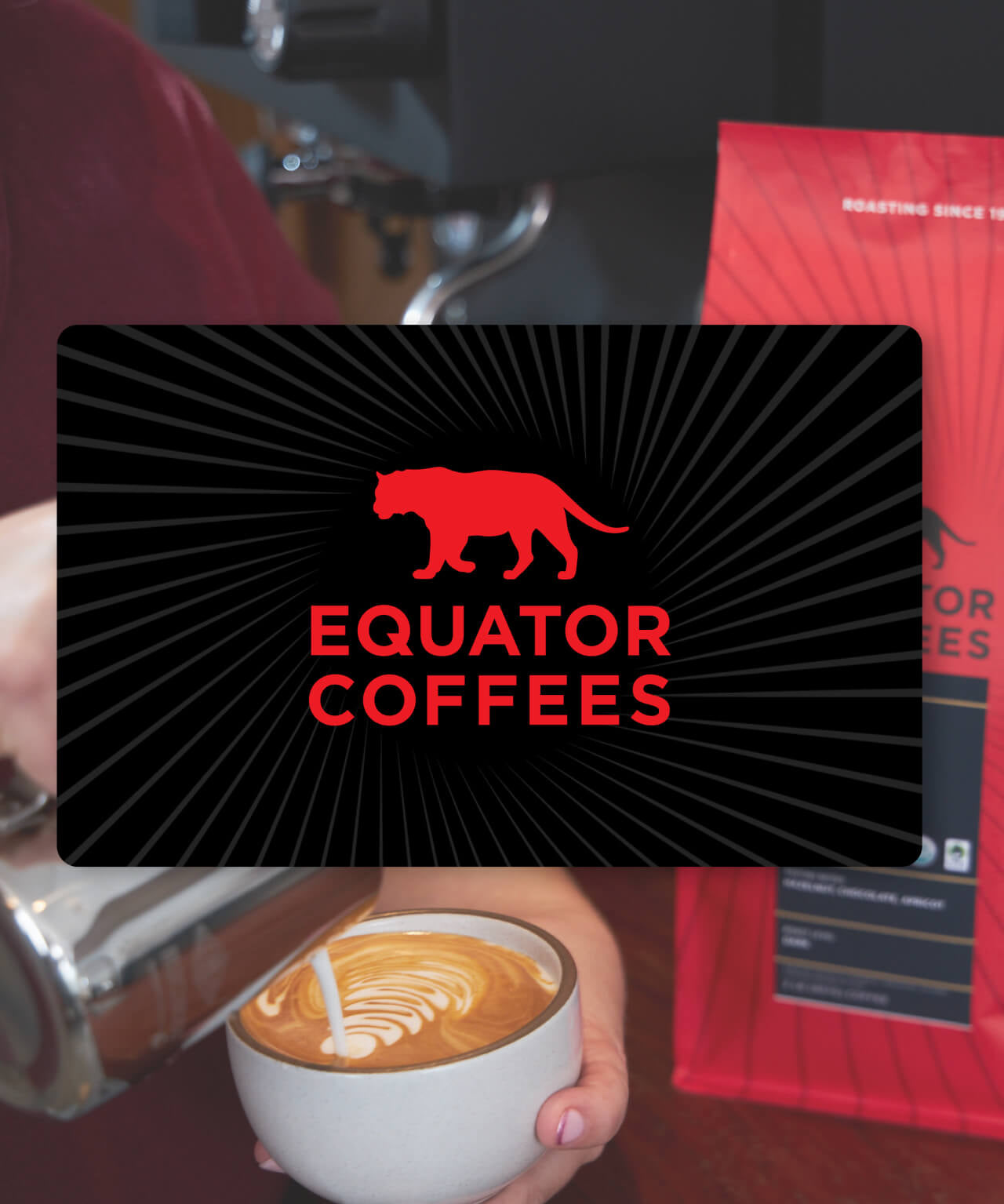 Equator Coffees Website Gift Card for espresso and lattes | Equator Coffees