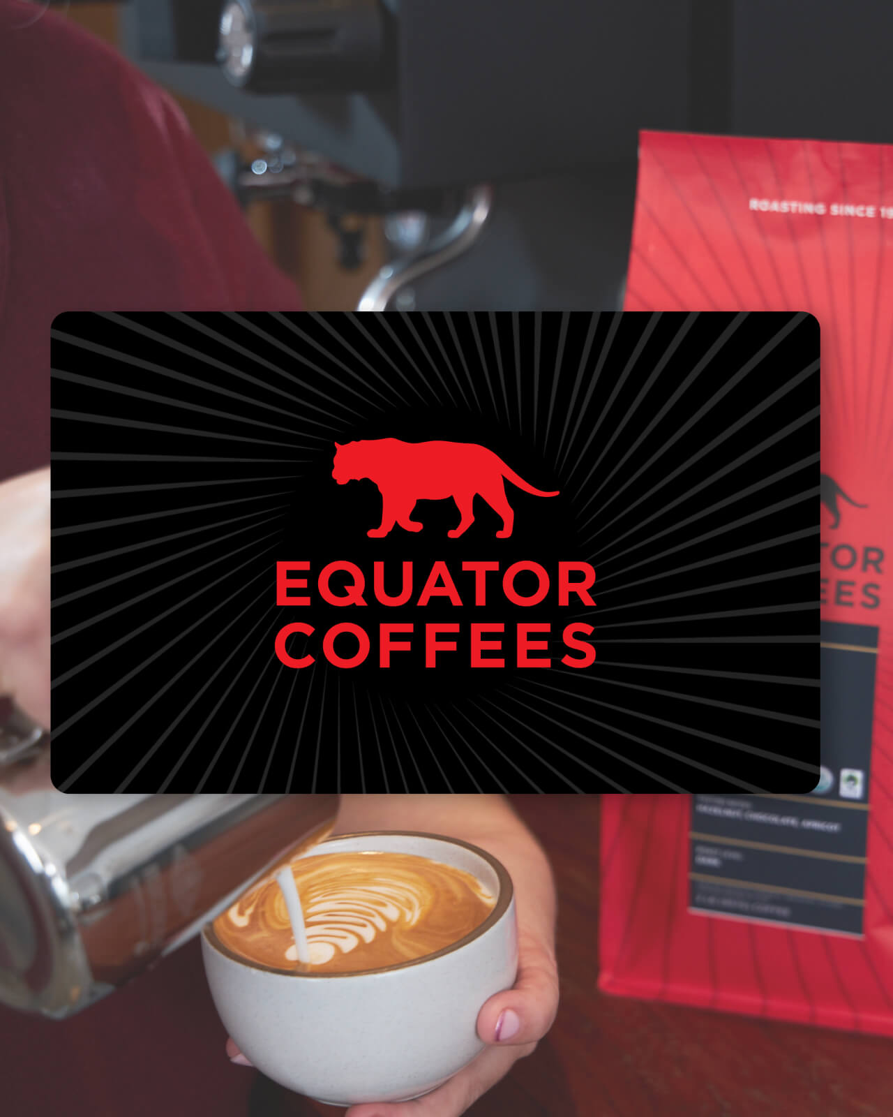 Equator Coffees Website Gift Card for espresso and lattes | Equator Coffees