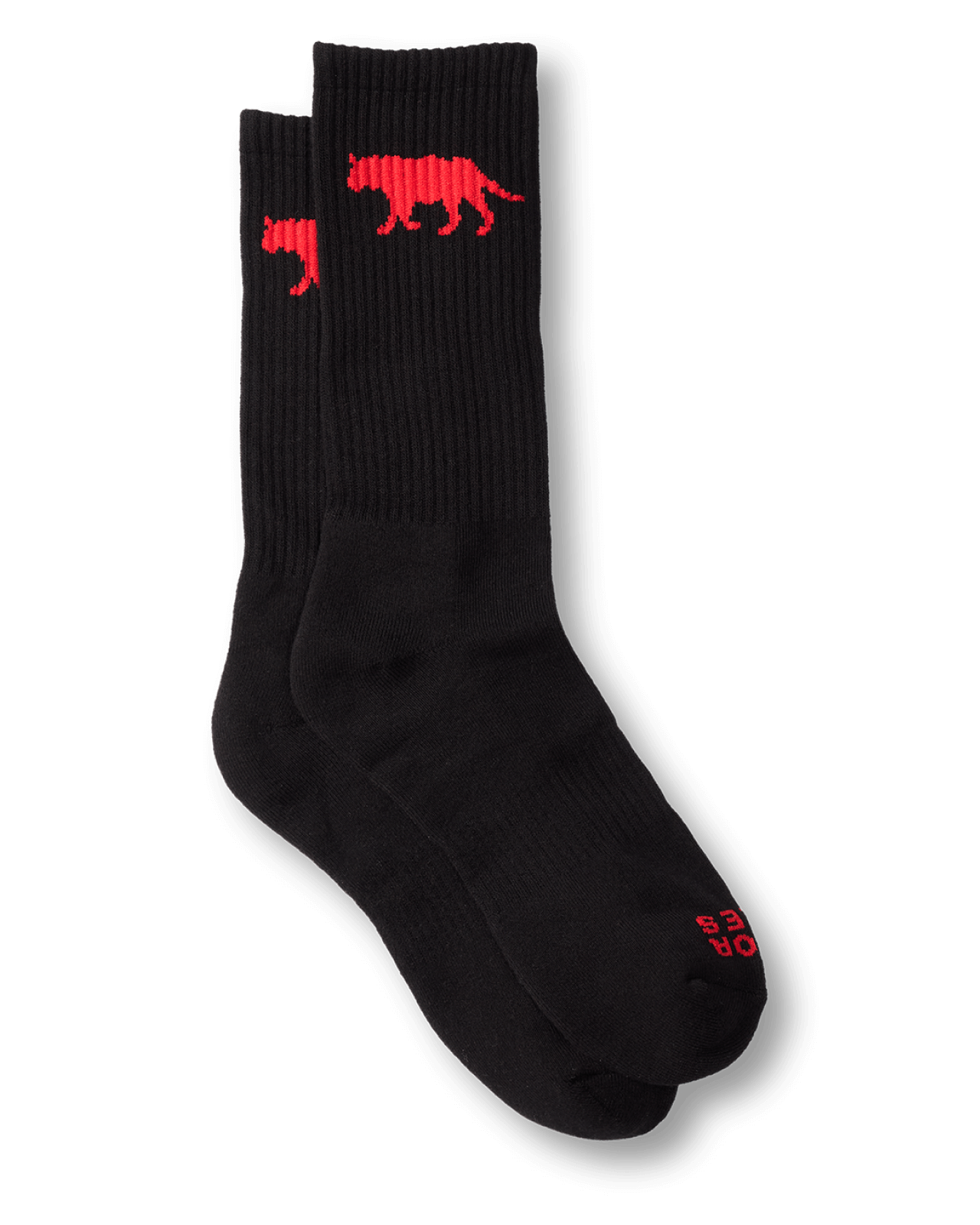 Equator Tiger Performance Socks in Black and Red | Equator Coffees