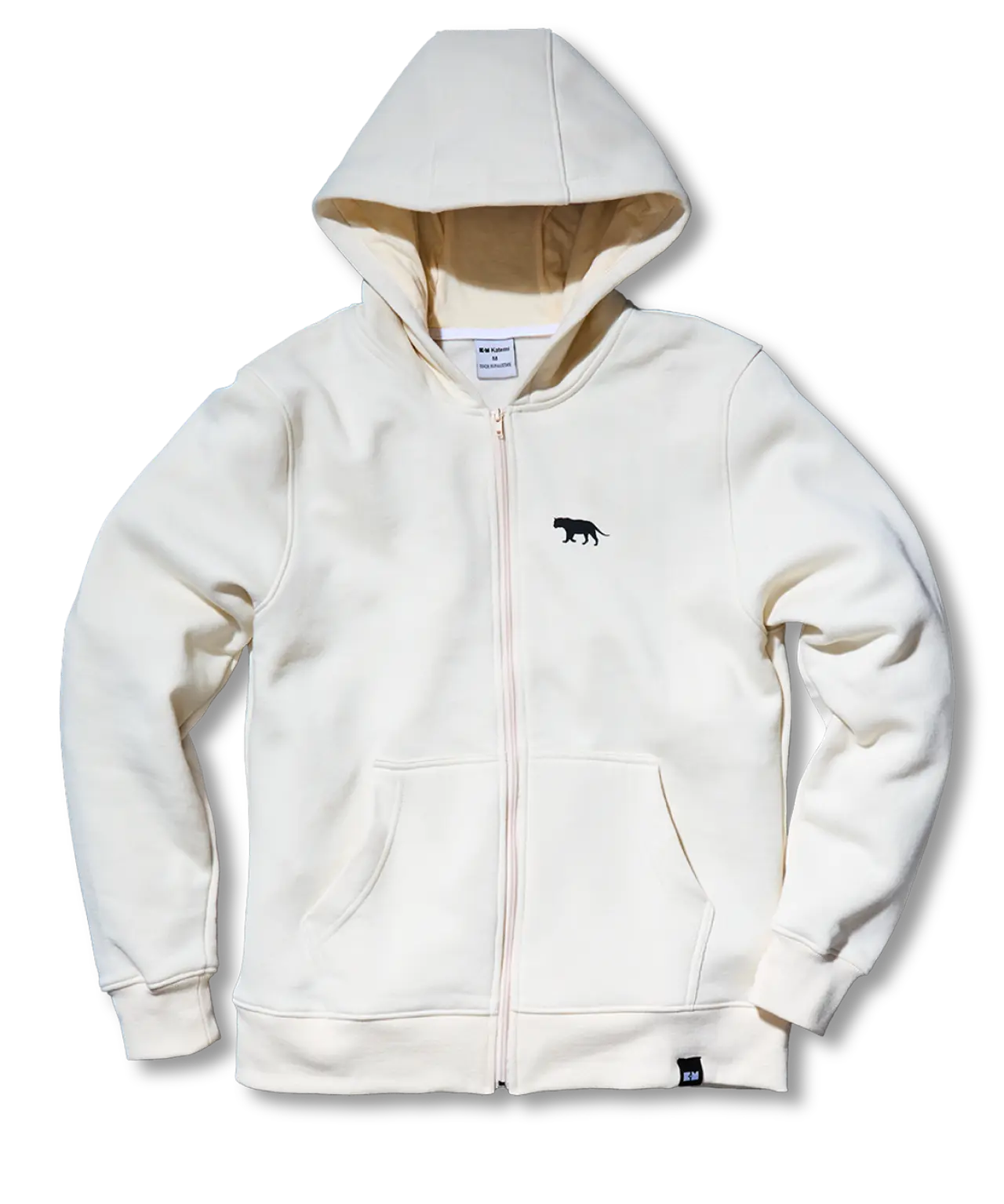 Equator in Motion Zip Hoodie | Front of Sweatshirt with Tiger | Equator Coffees