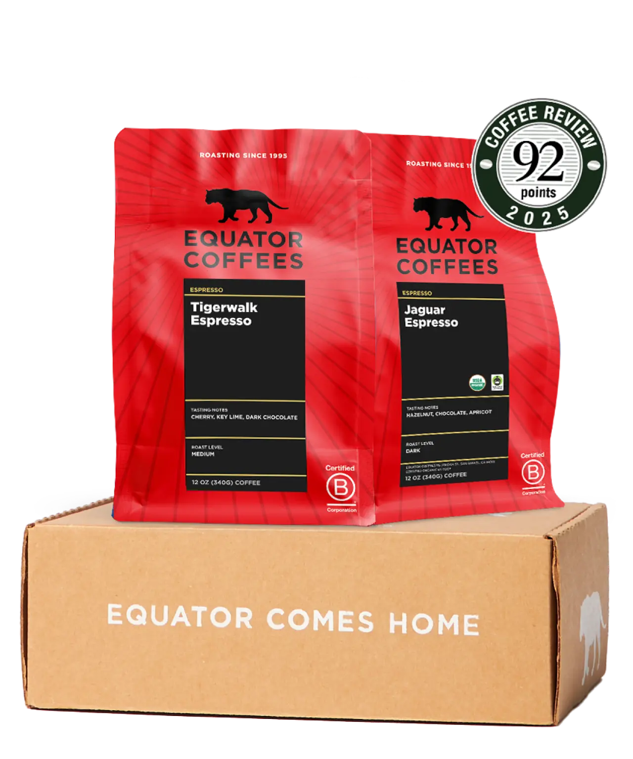 Espresso Blend Set | Best Equator Espressos | Two 12oz Bags of Whole Bean Coffee | Equator Coffees