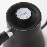 Fellow Stagg Pourover Kettle with its built-in thermometer on the lid | Equator Coffees