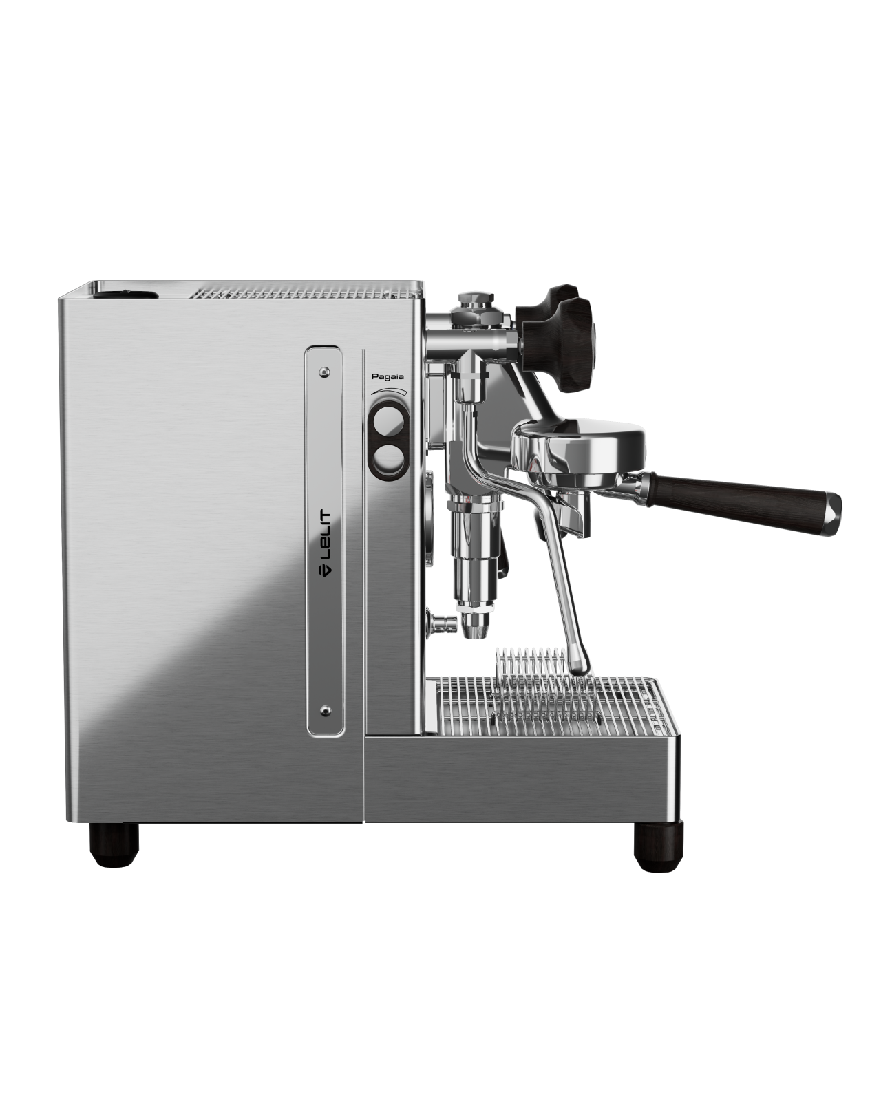 Side view of stainless steel Lelit Mara X3 Espresso Machine