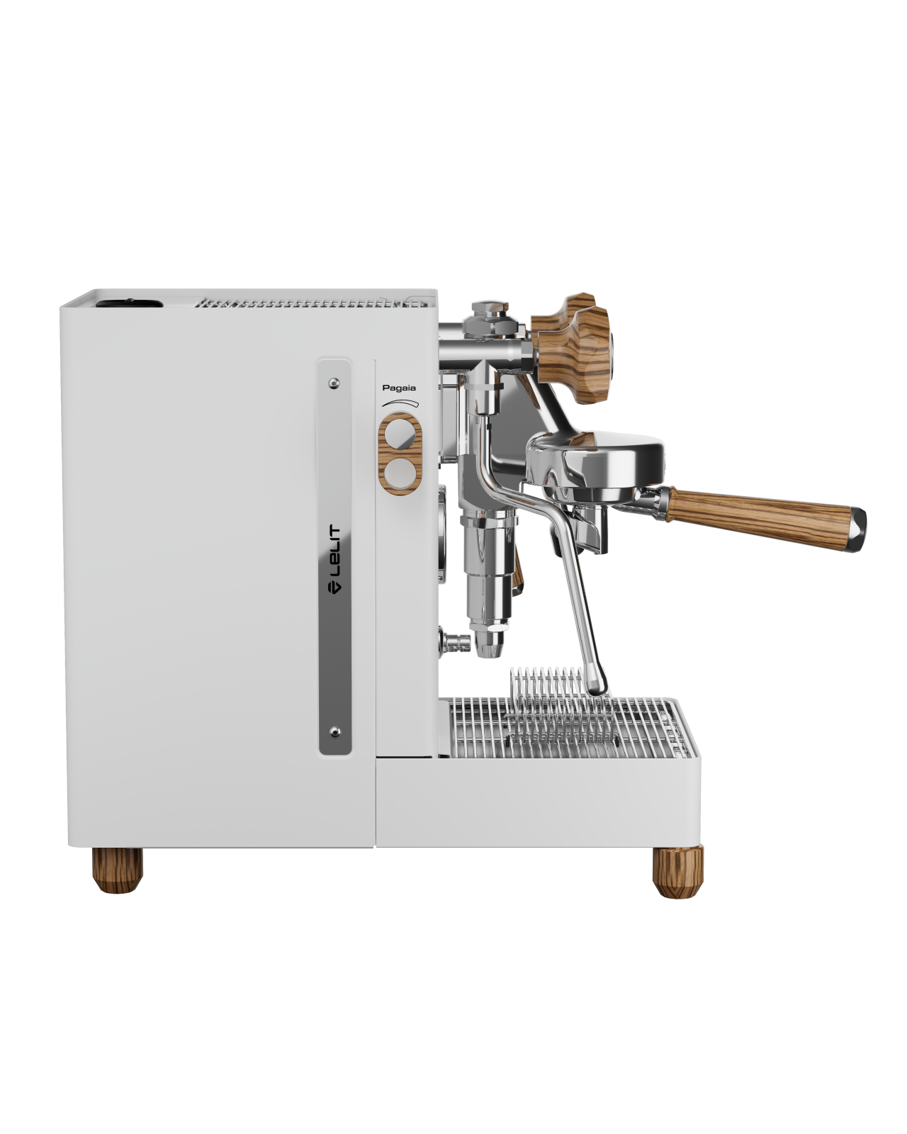 Side view of white Lelit Mara X3 Espresso Machine