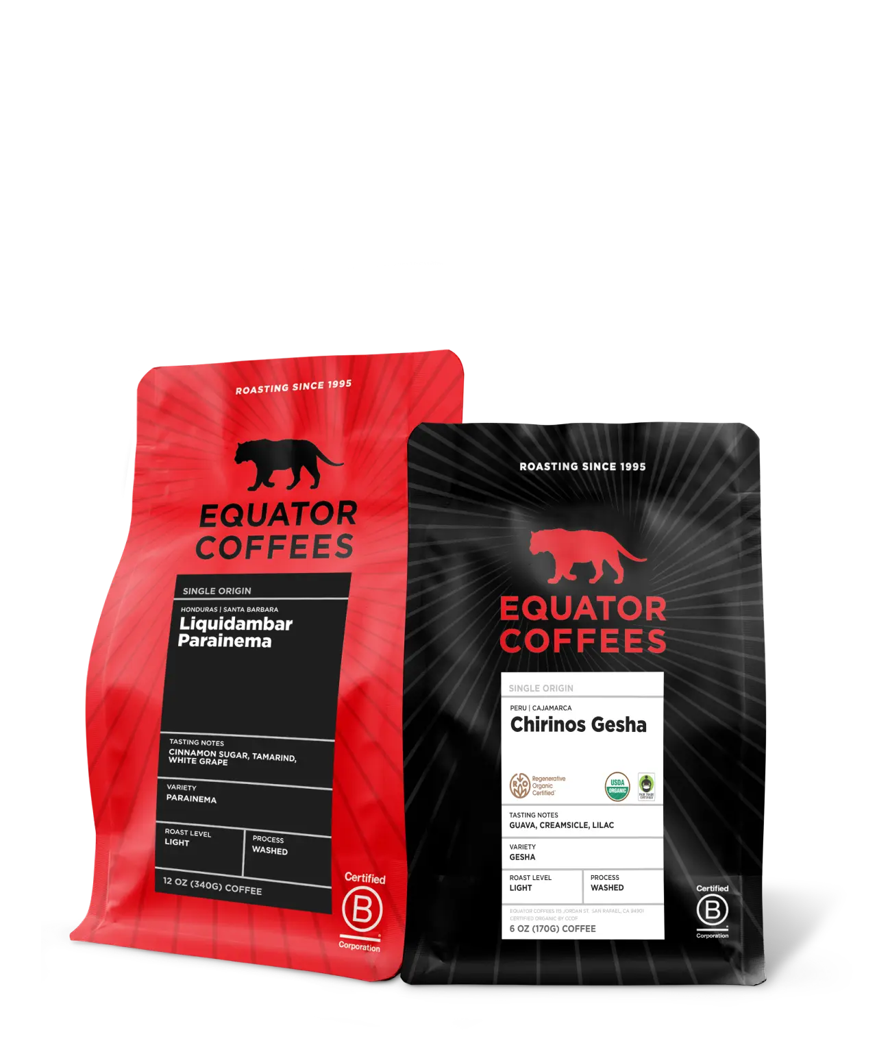 Light Roast Rarities Set | Two coffees from Honduras and Peru | Equator Coffees