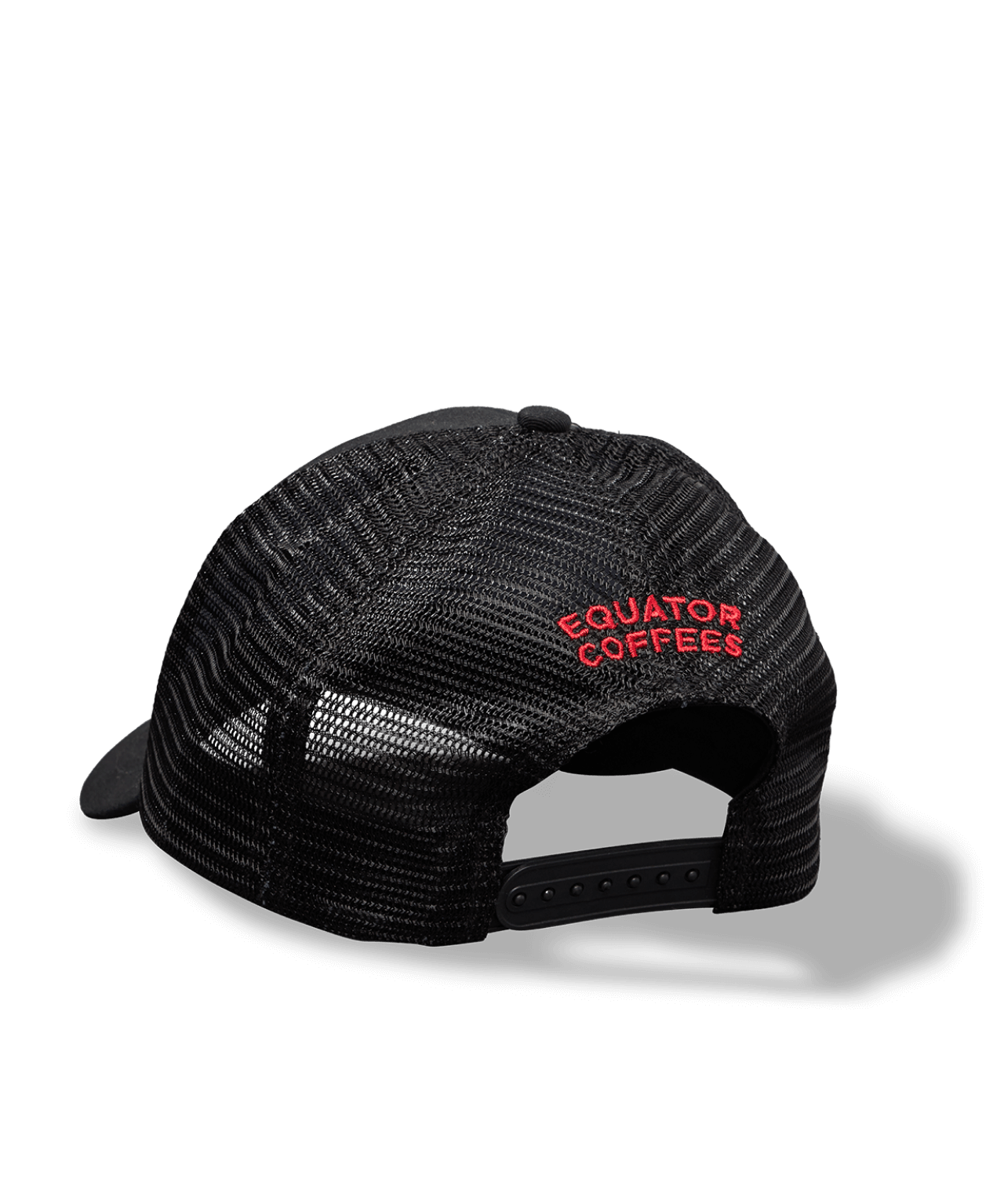Equator Red Tiger Trucker Hat | Back of Black Cap | Equator Coffees