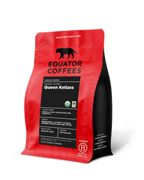 Sumatra Queen Ketiara Coffee | Sumatra Coffee | Coffee from Sumatra | Wet-Hulled Coffee | Fair Trade Coffee | Certified Organic Coffee | 12oz bag of Whole Bean Coffee | Equator Coffees