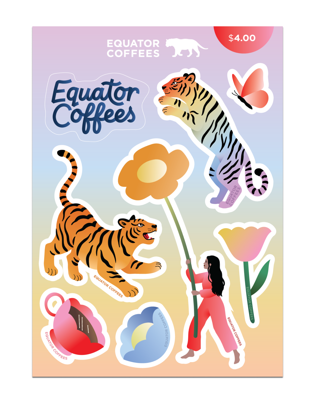 Super Bloom Sticker Sheet | Equator Coffees