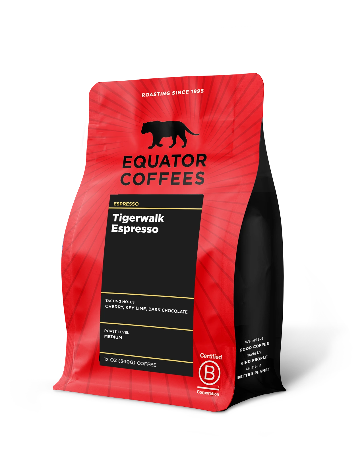Tigerwalk Espresso | Medium Roast Espresso | 12oz Bag of Whole Bean Espresso | Equator Coffees